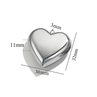 1 Piece Simple Fashionable Style Heart Shape Stainless Steel Women's Pendant h5 